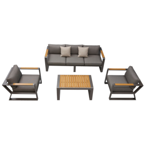 Higold Exee 2.0 Loungeset - Zwart 4-delig - 3 zits