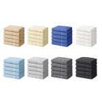Handdoeken 70×140 cm – Set van 5 – 400 g/m² - Lichtgrijs - Afbeelding 2
