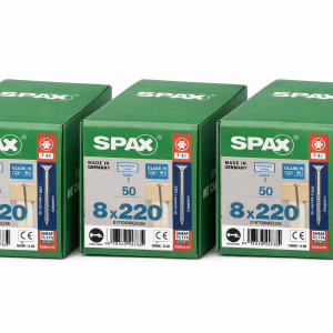 3X Spax Houtbouwschroeven 8x220 – 150 stuks