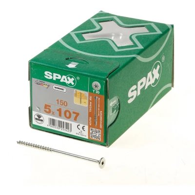 Spax Spaanplaatschroef 5.0x107 mm T20 – 150 stuks