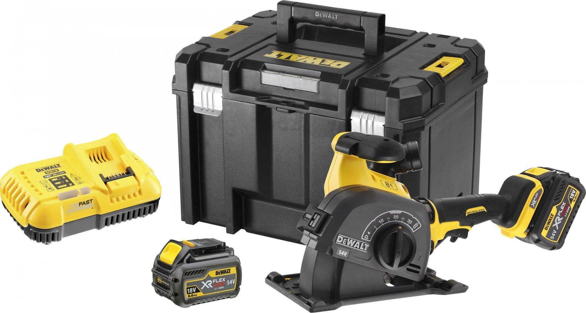 DeWalt DCG200T2 Sleuvenfrees 125mm – 54V – 2x 6.0A