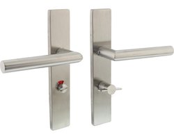 Intersteel Deurkruk Rhenen - Rechthoek geveerd schild - 219x40.5x9mm - WC63/8