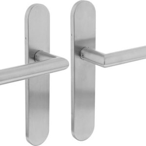 INTERSTEEL Deurkruk Rhenen op ovaal verdekt schild + veer blind RVS
