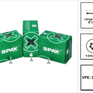 SPAX achterwandschroef 3x20 T-STAR Plus Torx TX10 300 Stk