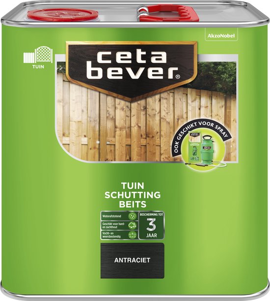 Cetabever - Schuttingbeits Transparant - Antraciet - 2,5 L